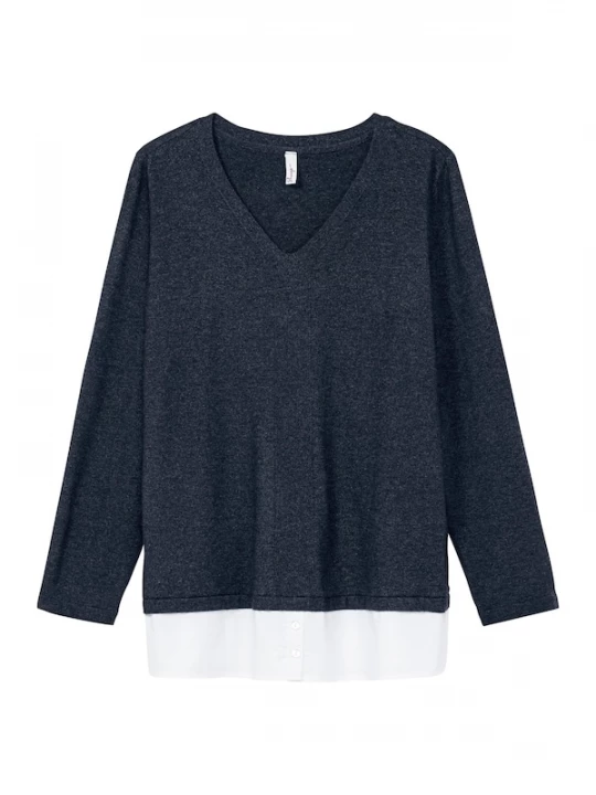 Foto van product SHEEGO Trui donkerblauw / wit