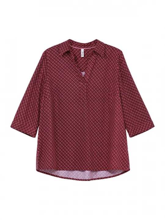 Foto van product SHEEGO Tuniek wijnrood / zwart / wit