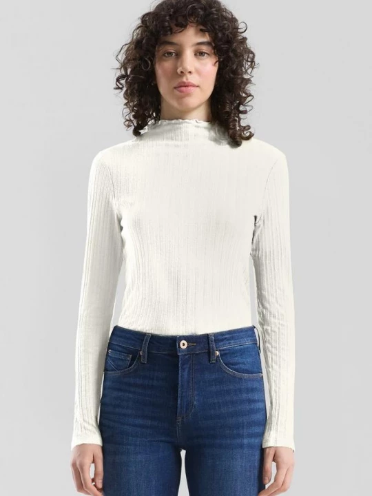 Foto van product Shirt met ajourmotief QS crème