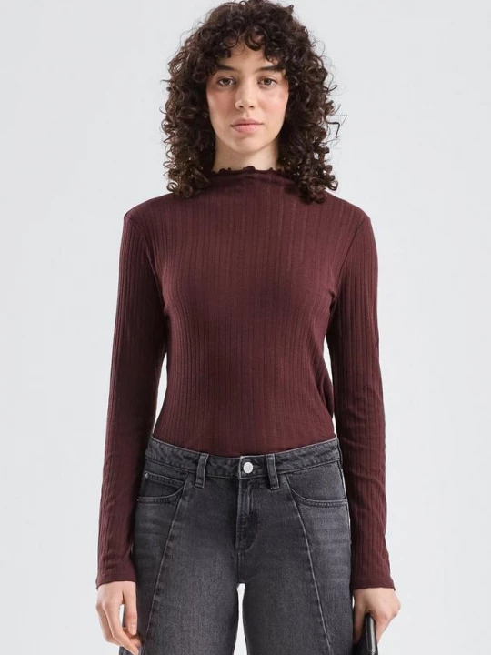 Foto van product Shirt met ajourmotief QS rood