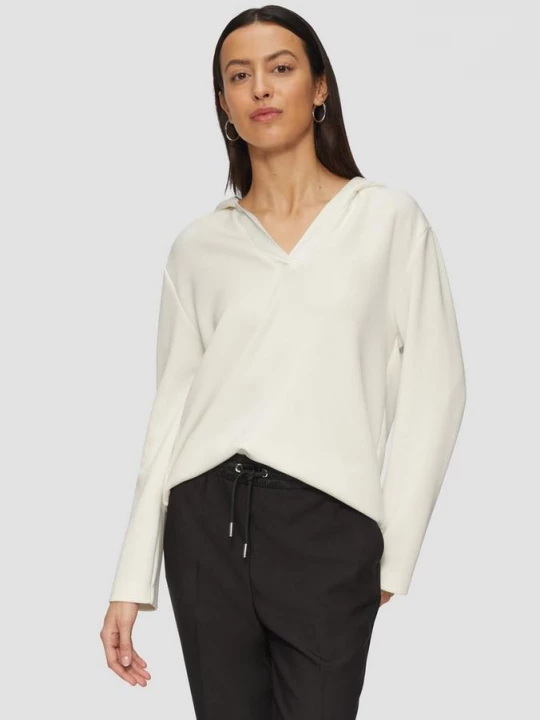 Foto van product Shirt met capuchon en satijnen details s.Oliver crème
