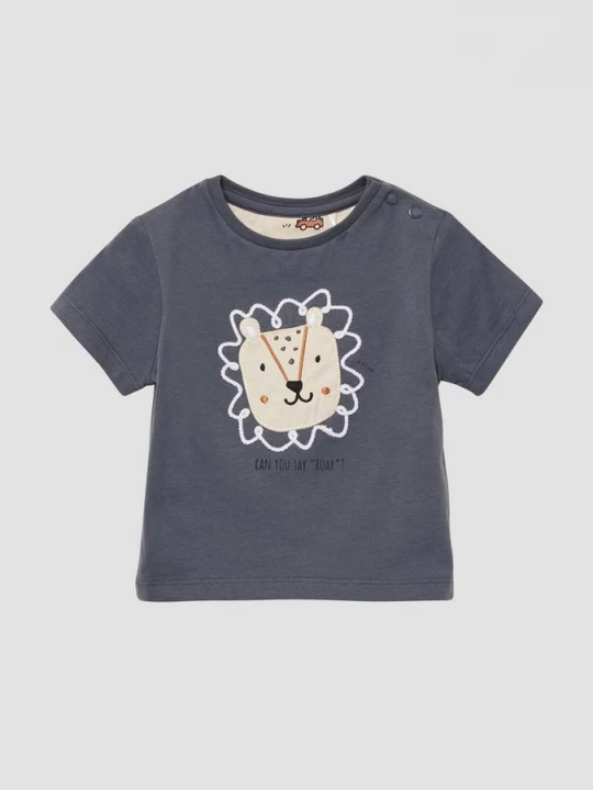 Foto van product Shirt met drukknopen en applicatie s.Oliver grijs