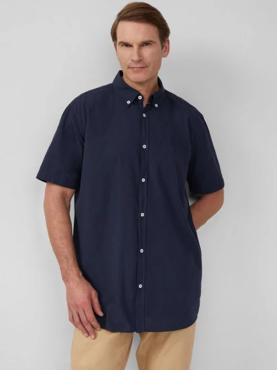 Foto van product Shirt met korte mouwen en geweven tape s.Oliver blauw
