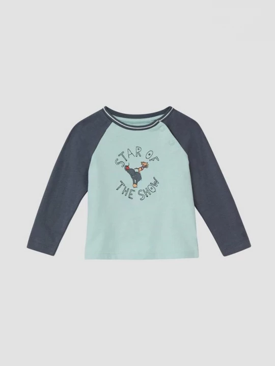 Foto van product Shirt met lange mouwen, borduursel en print s.Oliver