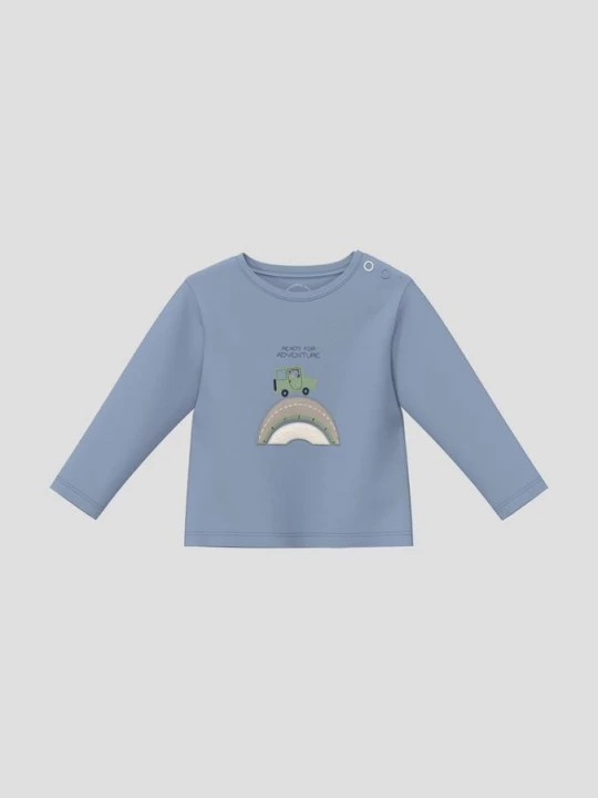 Foto van product Shirt met lange mouwen en artwork s.Oliver blauw