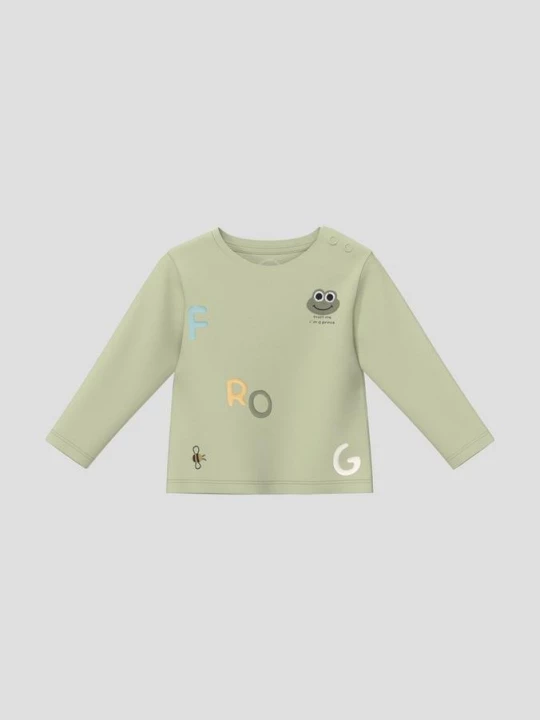 Foto van product Shirt met lange mouwen en artwork s.Oliver groen
