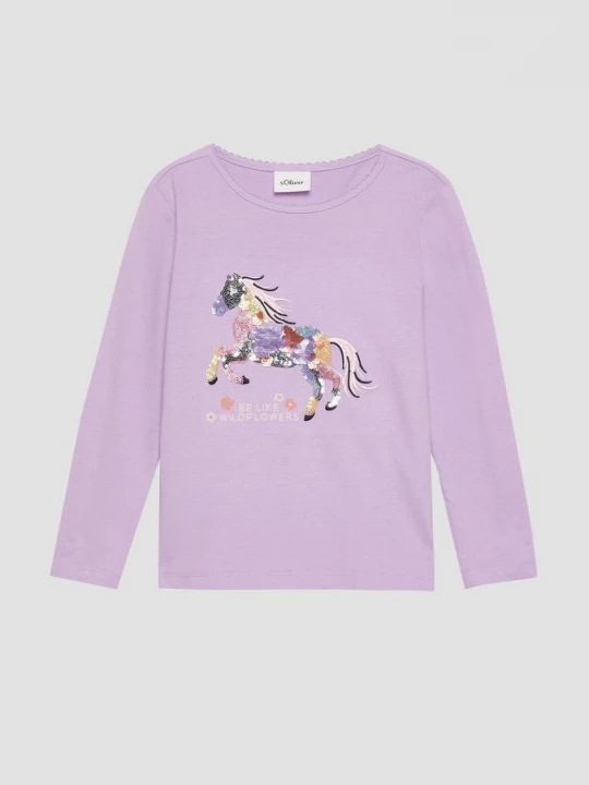 Foto van product Shirt met lange mouwen en glinsterend paardenmotief s.Oliver