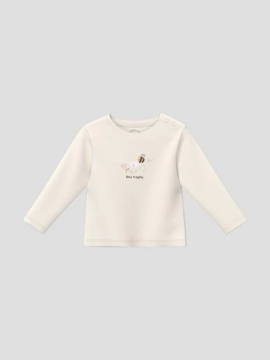 Foto van product Shirt met lange mouwen en glitterprint s.Oliver crème