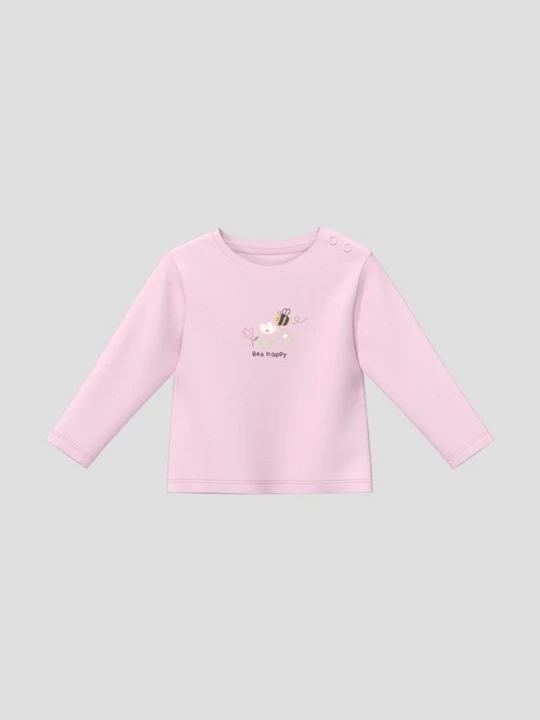 Foto van product Shirt met lange mouwen en glitterprint s.Oliver roze
