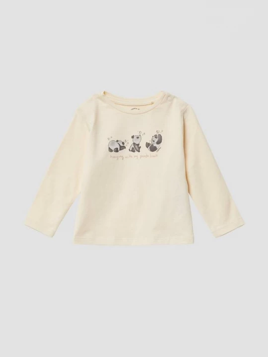 Foto van product Shirt met lange mouwen en panda-opdruk op de voorkant s.Oliver beżowy