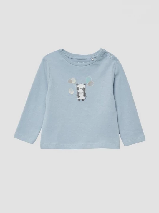 Foto van product Shirt met lange mouwen en panda-opdruk op de voorkant s.Oliver blauw