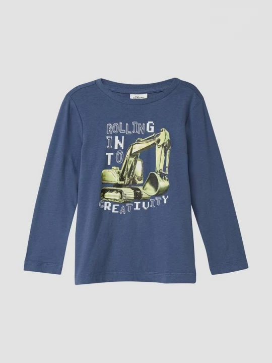 Foto van product Shirt met lange mouwen en print op de voorkant s.Oliver blauw