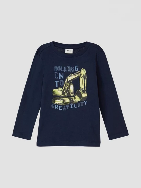 Foto van product Shirt met lange mouwen en print op de voorkant s.Oliver blauw
