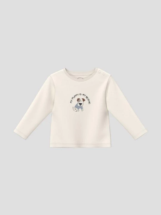 Foto van product Shirt met lange mouwen en print op de voorkant s.Oliver crème