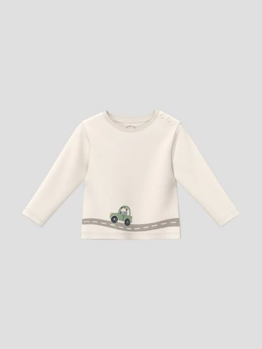 Foto van product Shirt met lange mouwen en print op de voorkant s.Oliver crème