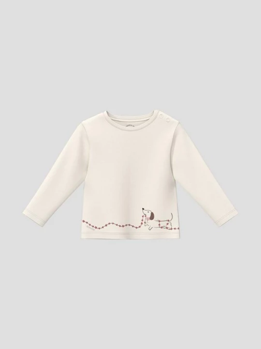 Foto van product Shirt met lange mouwen en print op de voorkant s.Oliver crème