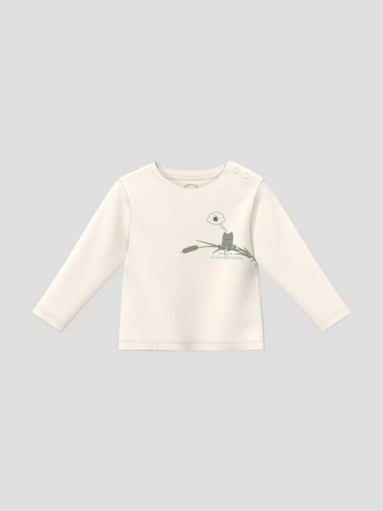 Foto van product Shirt met lange mouwen en print op de voorkant s.Oliver crème