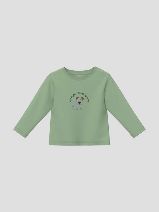 Foto van product Shirt met lange mouwen en print op de voorkant s.Oliver groen