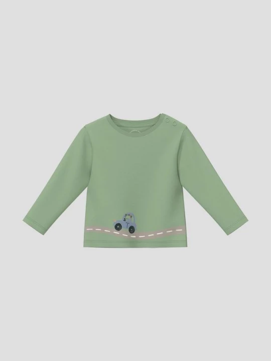 Foto van product Shirt met lange mouwen en print op de voorkant s.Oliver groen