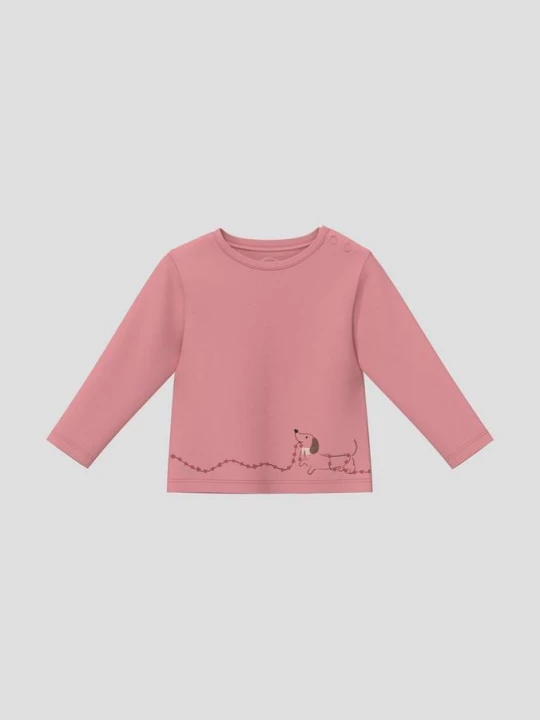 Foto van product Shirt met lange mouwen en print op de voorkant s.Oliver roze