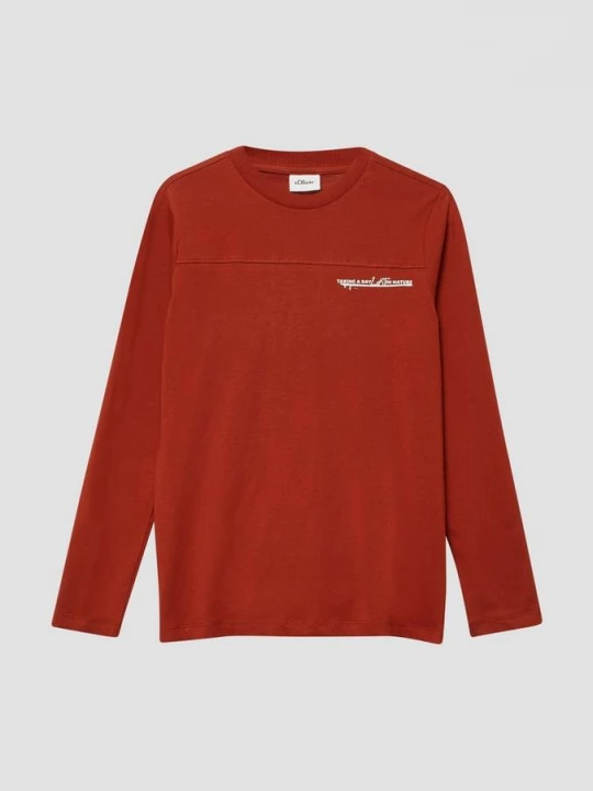 Foto van product Shirt met lange mouwen en rugprint s.Oliver rood
