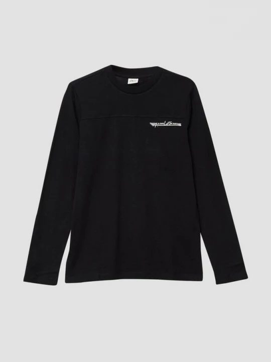 Foto van product Shirt met lange mouwen en rugprint s.Oliver zwart
