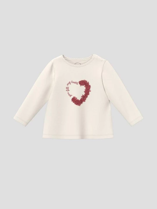 Foto van product Shirt met lange mouwen, print en applicatie s.Oliver crème