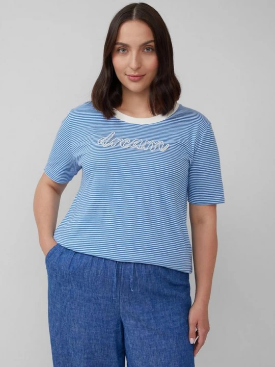 Foto van product Shirt met strepen met sierkraaltjes s.Oliver