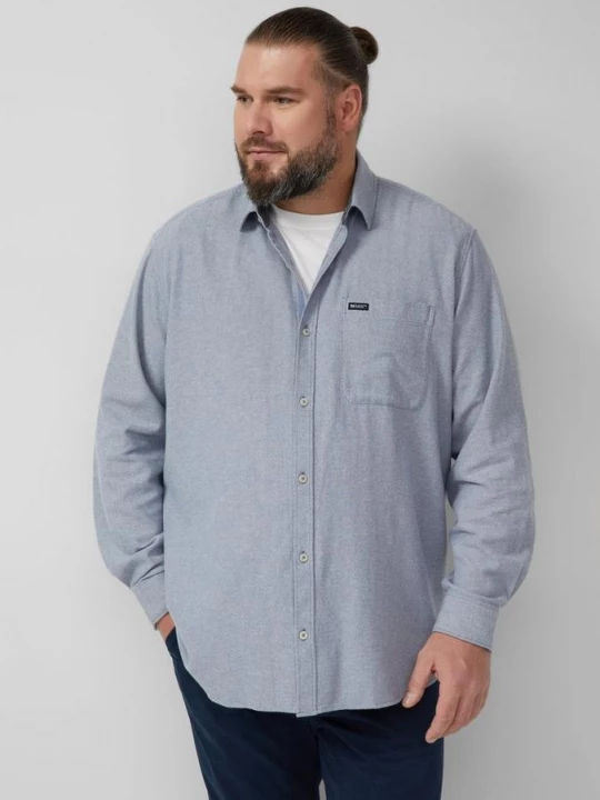 Foto van product Shirt Regular Fit met borstzak en gewassen finish s.Oliver blauw