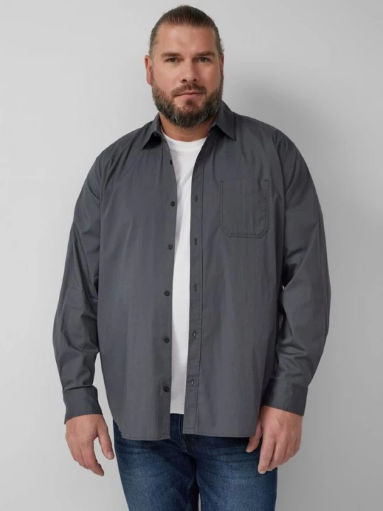 Foto van product Shirt Regular Fit met motief all-over en Kent-kraag s.Oliver zwart
