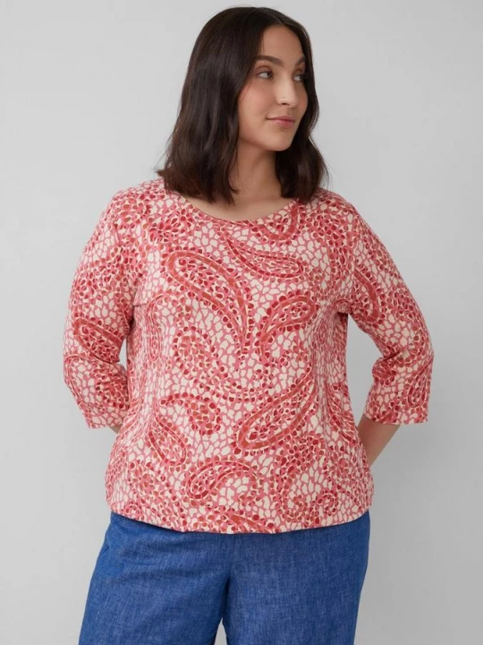 Foto van product Shirt van elastische viscose in O-shape s.Oliver rood