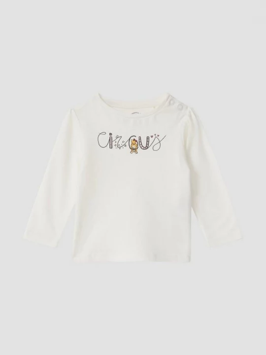 Foto van product Shirt van flared jersey met glitterprint voor s.Oliver