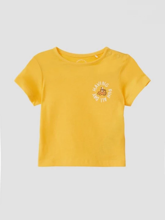 Foto van product Shirt van katoen met print op de voorkant s.Oliver geel