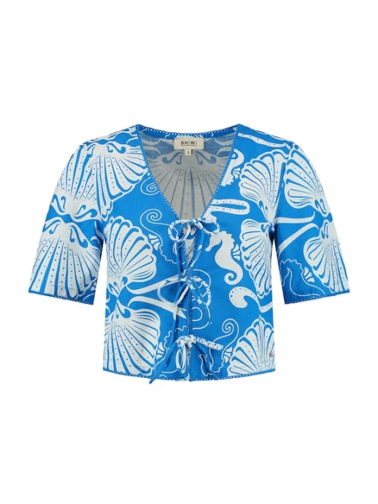 Foto van product Shiwi Blouse 'Imke Sea Perl' royal blue / koningsblauw / wit