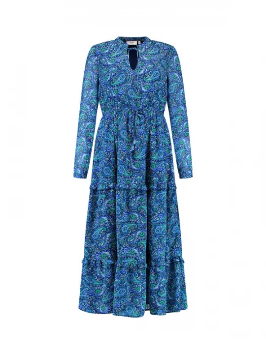 Foto van product Shiwi Blousejurk blauw / groen / wit