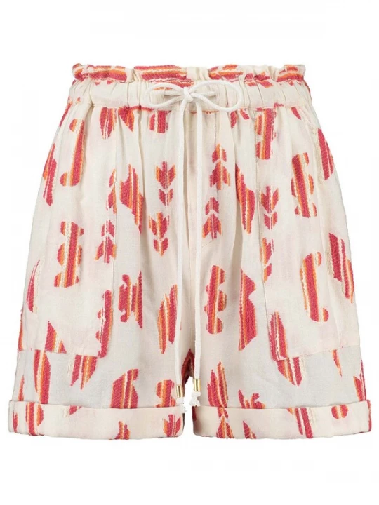 Foto van product Shiwi Broek 'Marrakech' oranje / pastelrood / wit / natuurwit