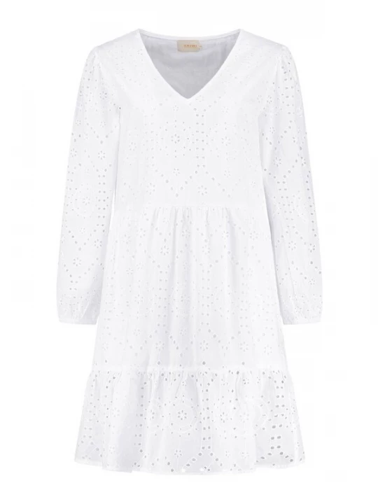 Foto van product Shiwi Jurk 'BRODERIE ANGLAISE' wit