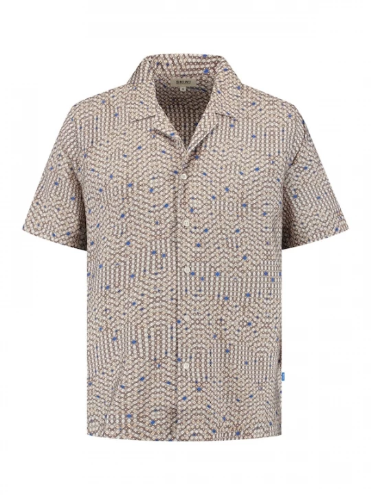 Foto van product Shiwi Overhemd 'Vic' beige / blauw / zwart / offwhite