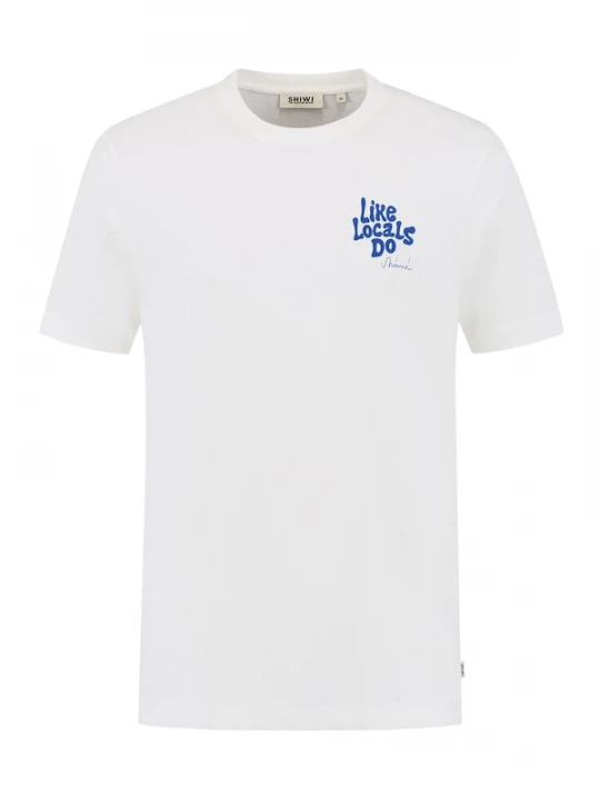 Foto van product Shiwi Shirt 'Liam Like Locals Do' lichtblauw / wit