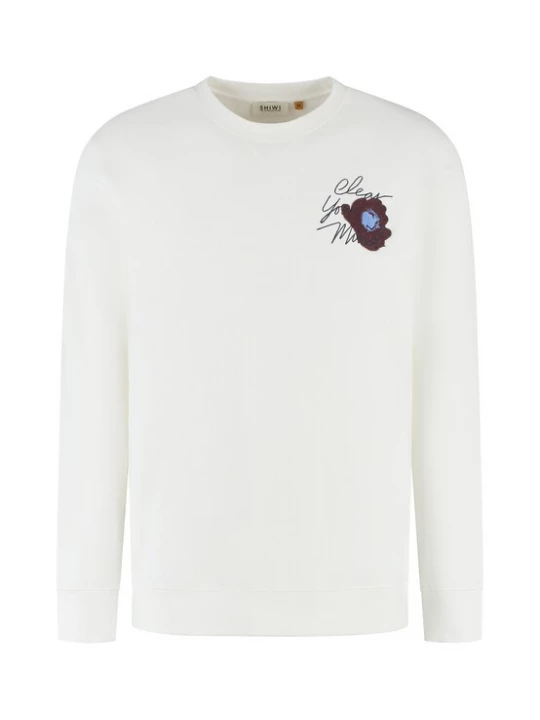 Foto van product Shiwi Sweatshirt 'Dan Unwind' blauw / lichtroze / wijnrood / wit