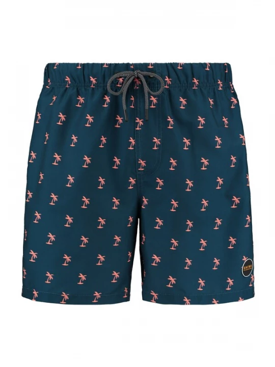 Foto van product Shiwi Zwemshorts 'Palmtree' petrol / zalm roze