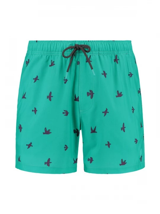 Foto van product Shiwi Zwemshorts 'Scott Birds' navy / jade groen