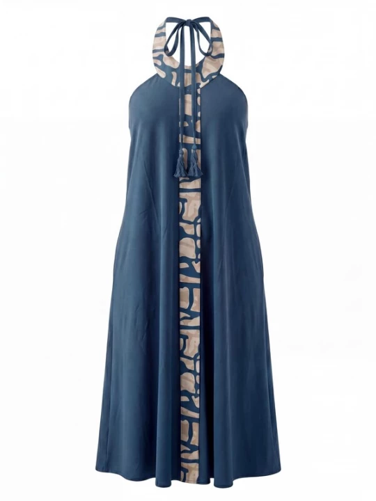 Foto van product Shop Karey Zomerjurk 'Natura Maxi Dress' blauw