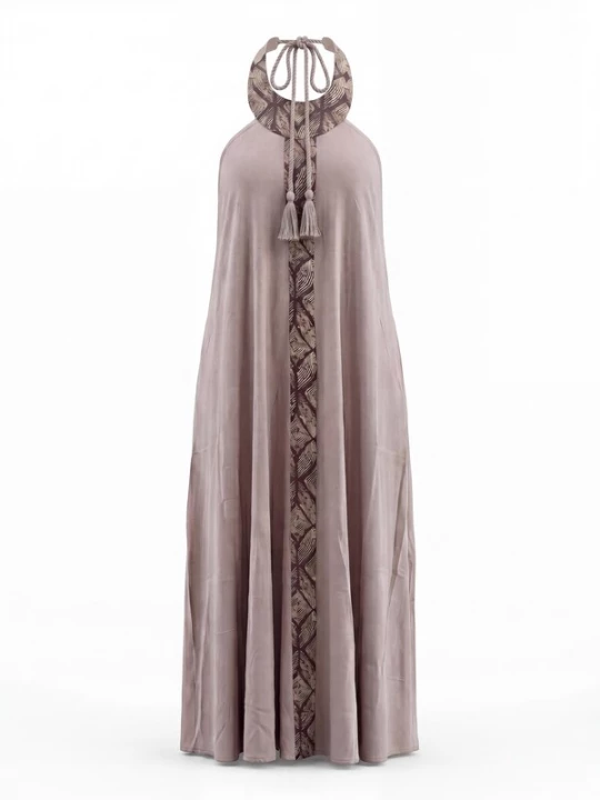 Foto van product Shop Karey Zomerjurk 'Natura Maxi Dress' taupe