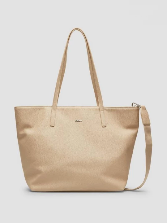 Foto van product Shopper in lederlook met afneembare schouderriem s.Oliver beżowy