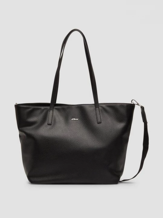 Foto van product Shopper in lederlook met afneembare schouderriem s.Oliver zwart