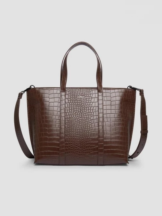 Foto van product Shopper met animal motief en afneembare riemen s.Oliver bruin
