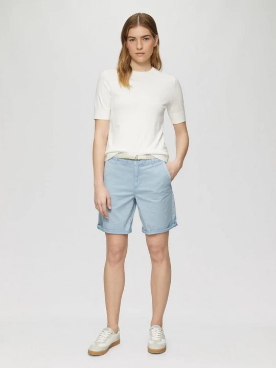 Foto van product Short met gevlochten riem en garment dye s.Oliver blauw