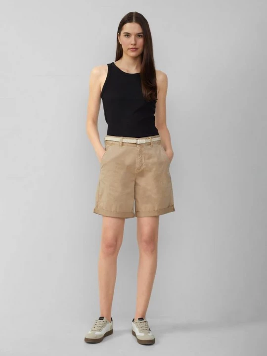 Foto van product Short met gevlochten riem en garment dye s.Oliver bruin