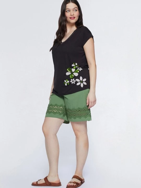 Foto van product Shorts Fiorella Rubino groen